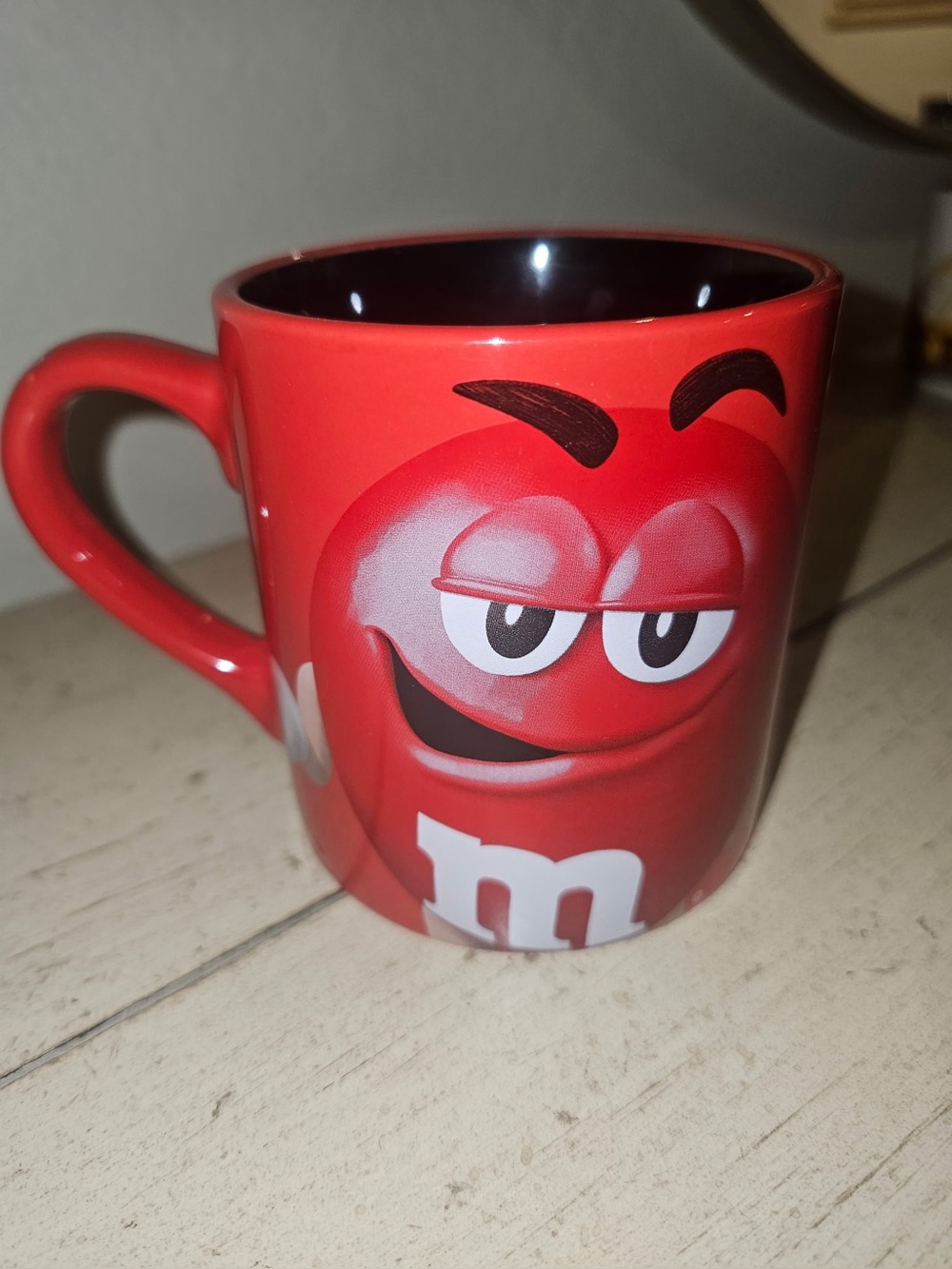 M&M'S Red Ceramic Mug with Red Character Graphic